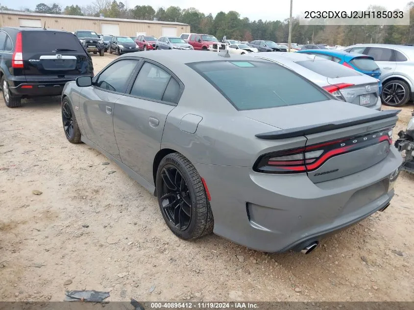 2018 Dodge Charger R/T Scat Pack Rwd VIN: 2C3CDXGJ2JH185033 Lot: 40895412