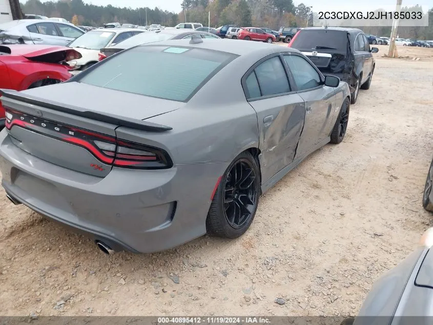 2018 Dodge Charger R/T Scat Pack Rwd VIN: 2C3CDXGJ2JH185033 Lot: 40895412