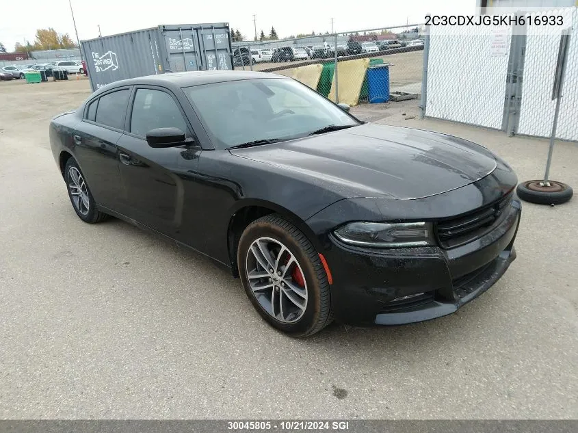 2C3CDXJG5KH616933 2019 Dodge Charger Sxt