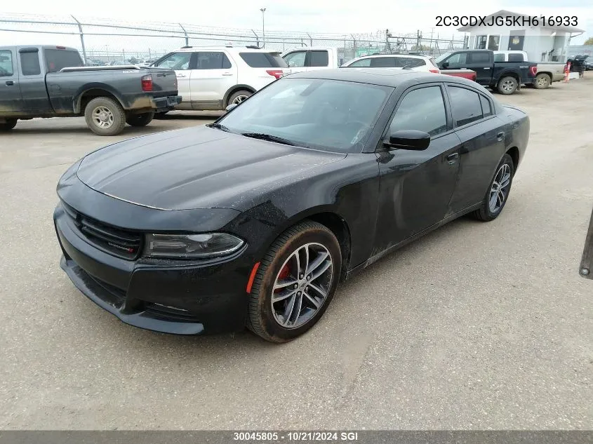 2C3CDXJG5KH616933 2019 Dodge Charger Sxt