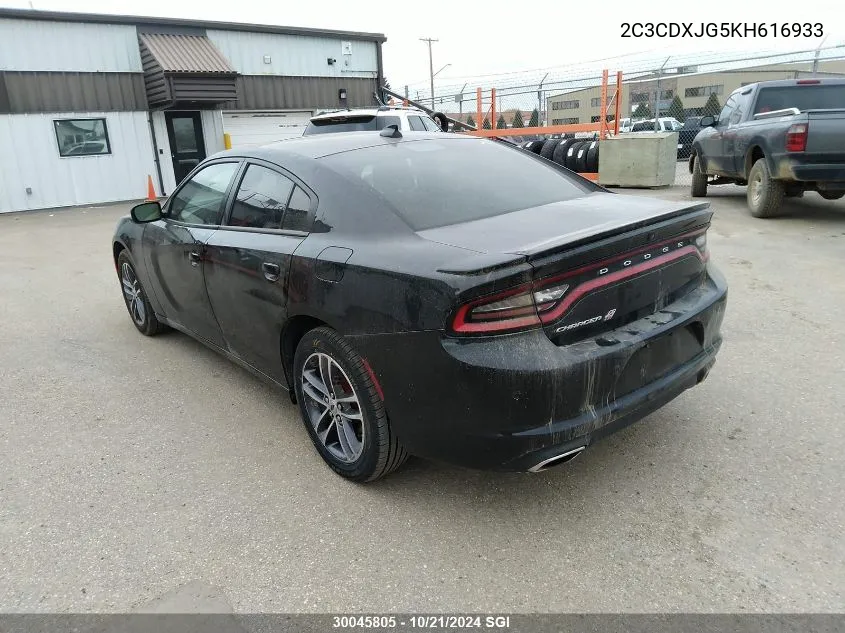 2C3CDXJG5KH616933 2019 Dodge Charger Sxt