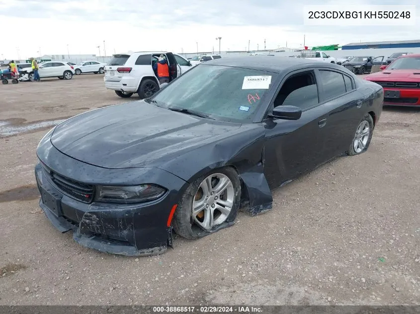 2C3CDXBG1KH550248 2019 Dodge Charger Sxt Rwd