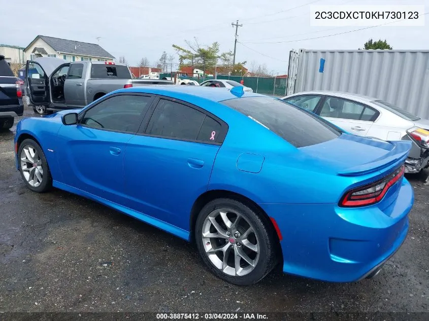 2019 Dodge Charger R/T Rwd VIN: 2C3CDXCT0KH730123 Lot: 38875412