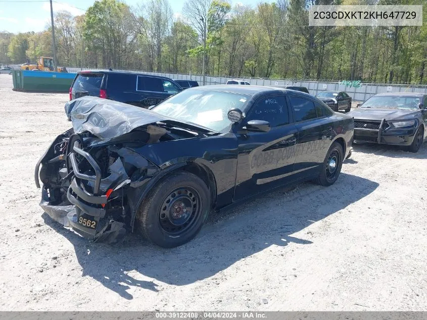 2019 Dodge Charger Police Awd VIN: 2C3CDXKT2KH647729 Lot: 39122408