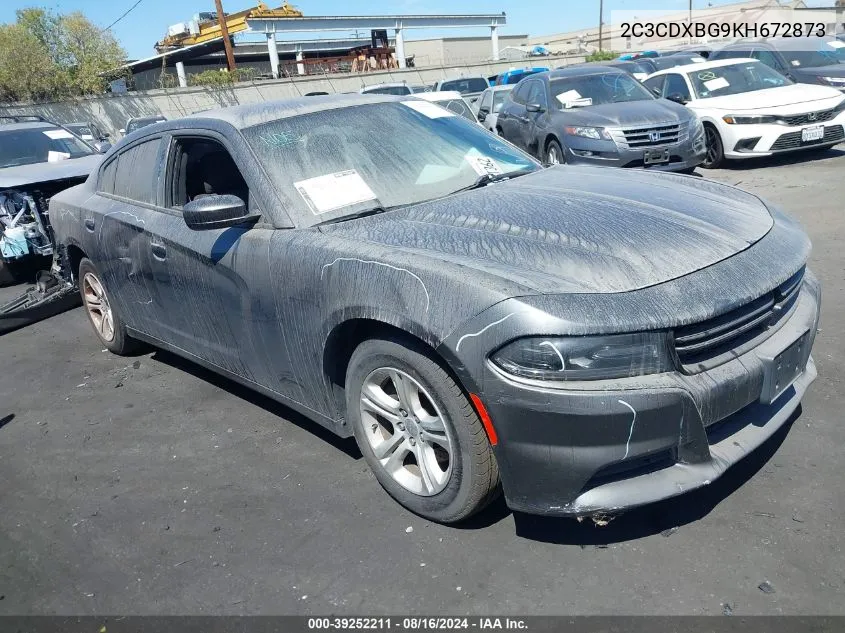 2C3CDXBG9KH672873 2019 Dodge Charger Sxt Rwd