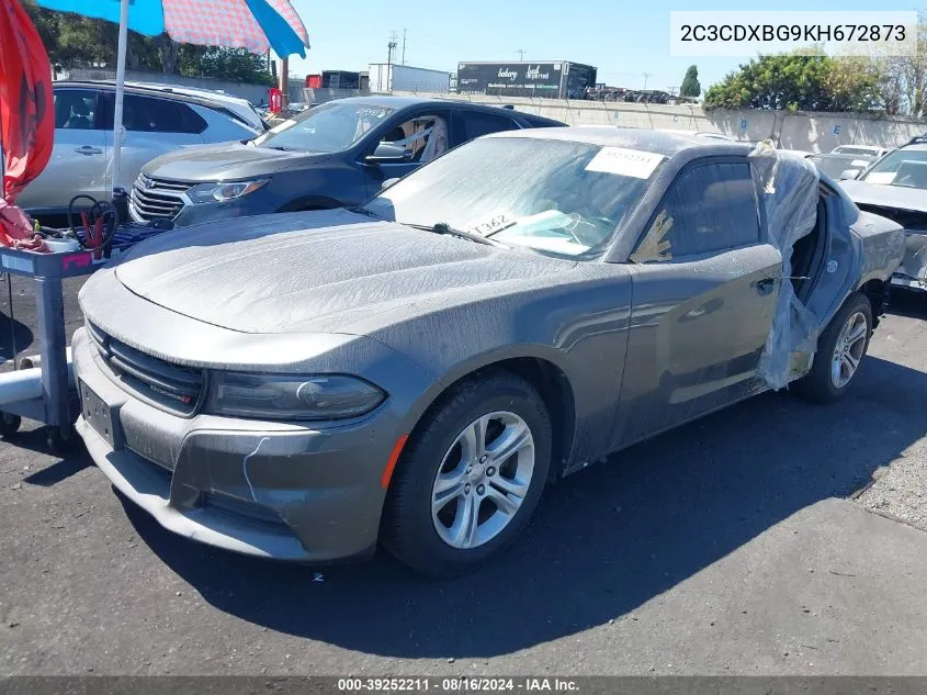 2C3CDXBG9KH672873 2019 Dodge Charger Sxt Rwd