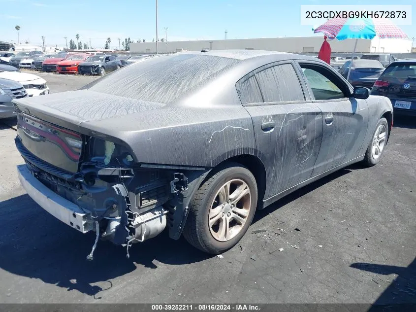 2C3CDXBG9KH672873 2019 Dodge Charger Sxt Rwd