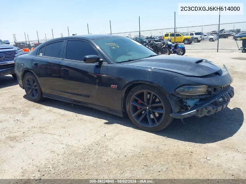 2019 Dodge Charger Scat Pack Rwd VIN: 2C3CDXGJ6KH614000 Lot: 39324945