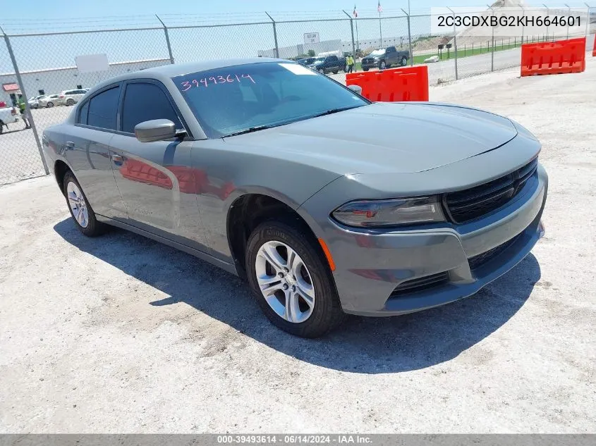 2C3CDXBG2KH664601 2019 Dodge Charger Sxt Rwd