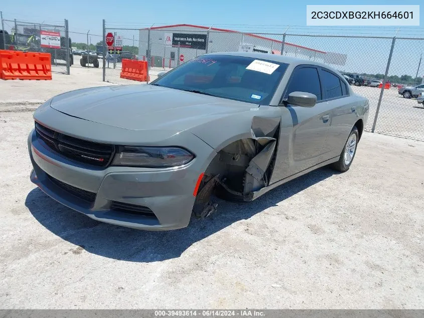 2C3CDXBG2KH664601 2019 Dodge Charger Sxt Rwd