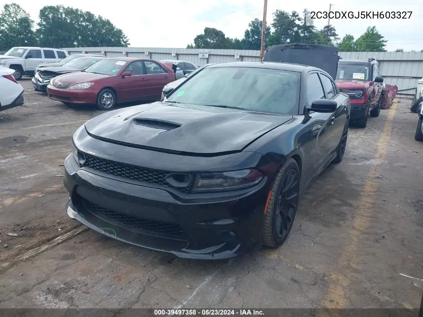 2019 Dodge Charger Scat Pack Rwd VIN: 2C3CDXGJ5KH603327 Lot: 39497358