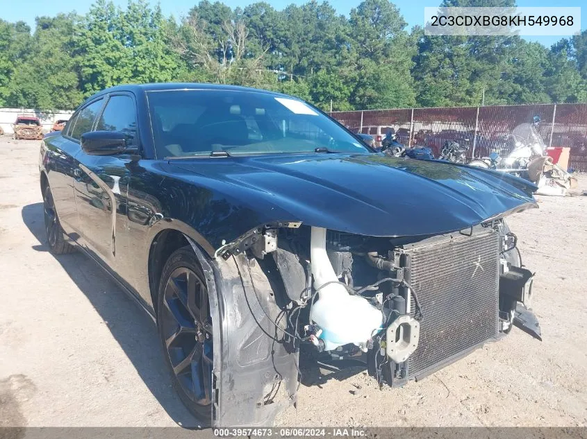 2019 Dodge Charger Sxt Rwd VIN: 2C3CDXBG8KH549968 Lot: 39574673