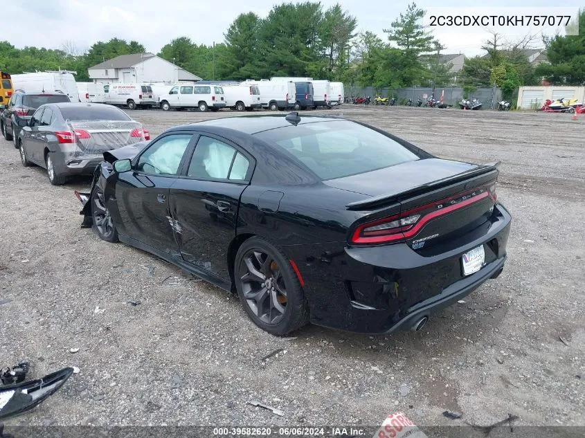 2C3CDXCT0KH757077 2019 Dodge Charger R/T Rwd