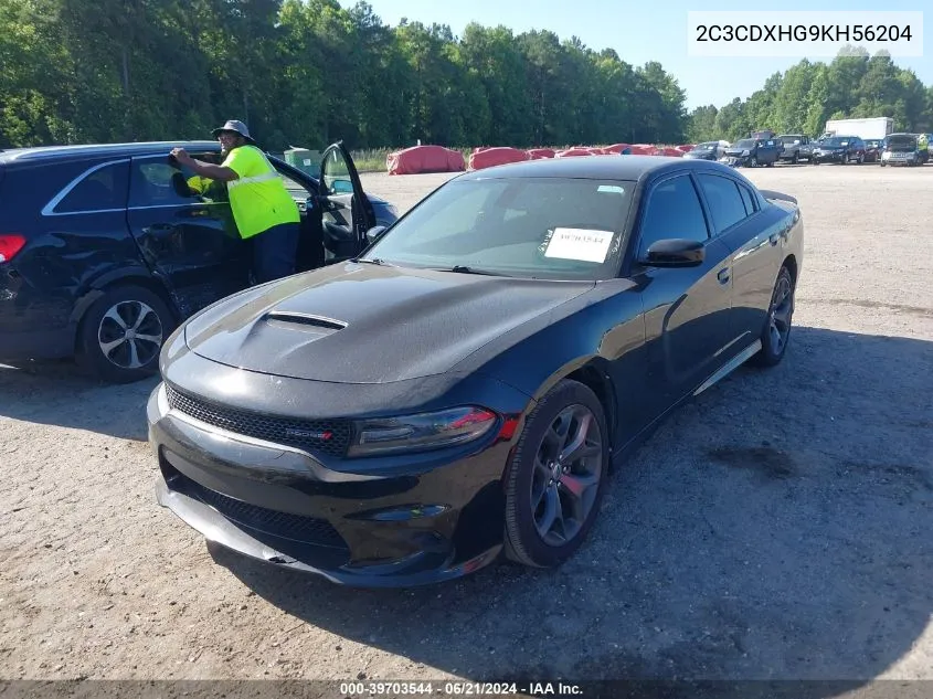 2019 Dodge Charger Gt VIN: 2C3CDXHG9KH56204 Lot: 39703544