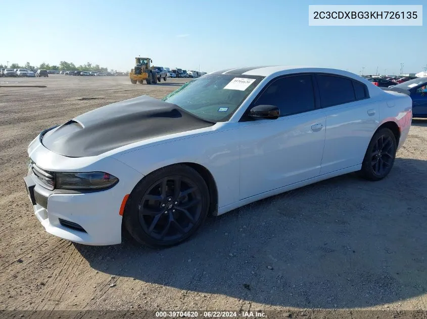 2C3CDXBG3KH726135 2019 Dodge Charger Sxt