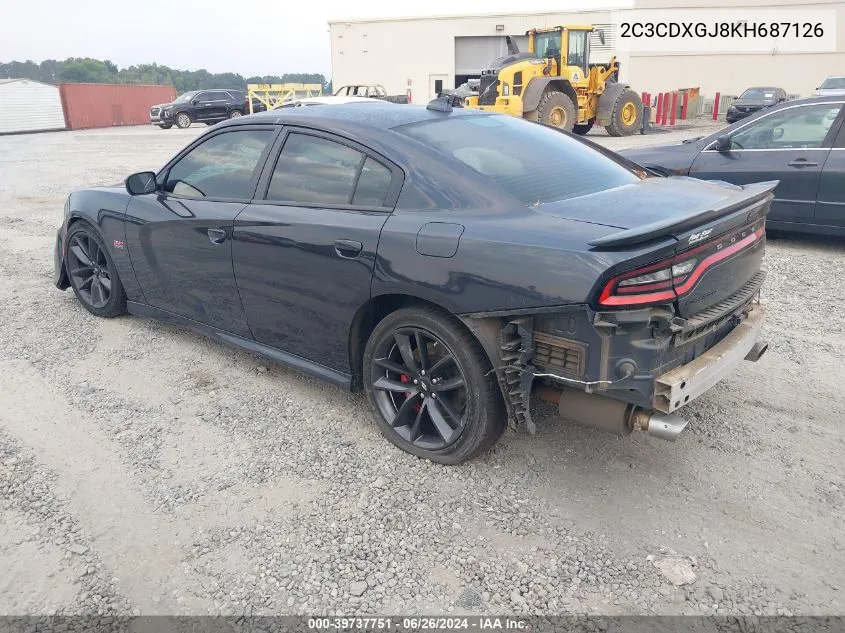 2C3CDXGJ8KH687126 2019 Dodge Charger Scat Pack