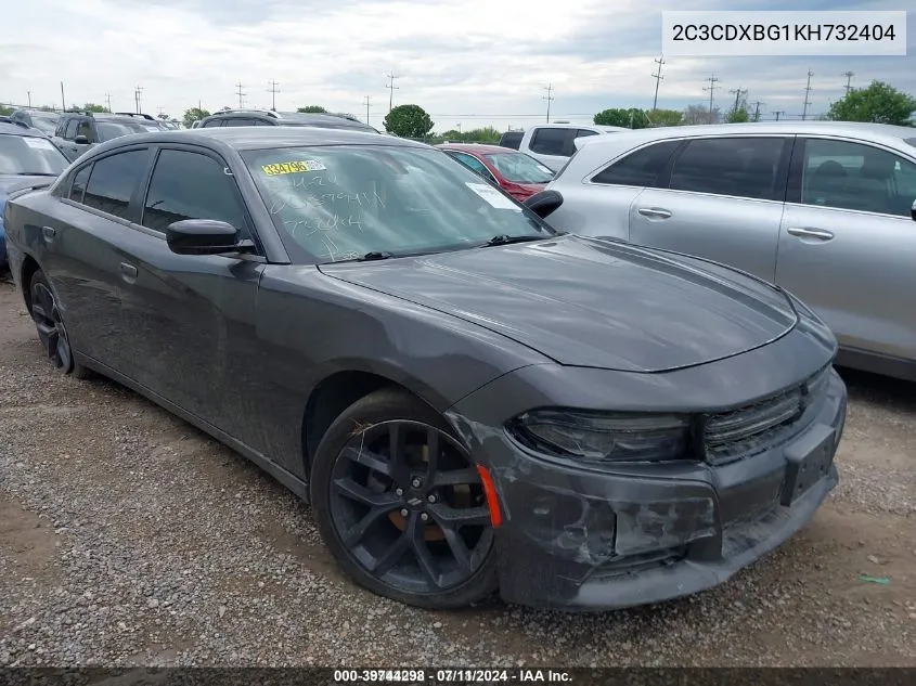 2019 Dodge Charger Sxt Rwd VIN: 2C3CDXBG1KH732404 Lot: 39744298