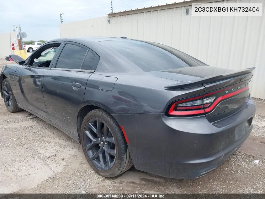 2C3CDXBG1KH732404 2019 Dodge Charger Sxt Rwd