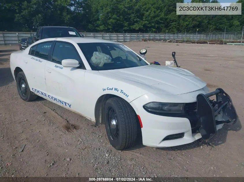 2C3CDXKT3KH647769 2019 Dodge Charger Police Awd