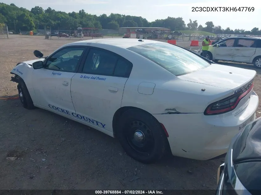 2C3CDXKT3KH647769 2019 Dodge Charger Police Awd