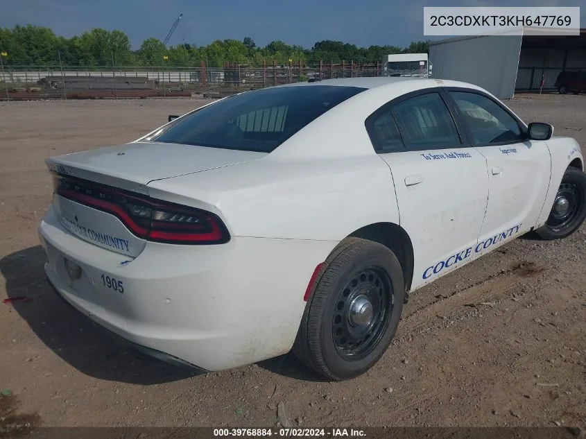 2C3CDXKT3KH647769 2019 Dodge Charger Police Awd