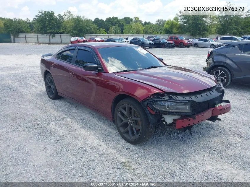 2C3CDXBG3KH576379 2019 Dodge Charger Sxt Rwd