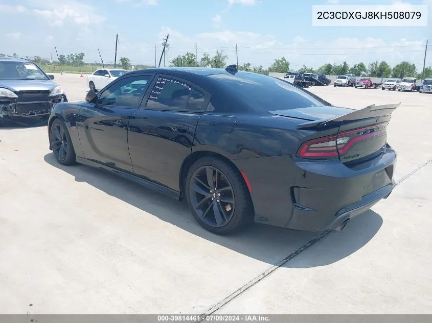 2019 Dodge Charger Scat Pack Rwd VIN: 2C3CDXGJ8KH508079 Lot: 39814461