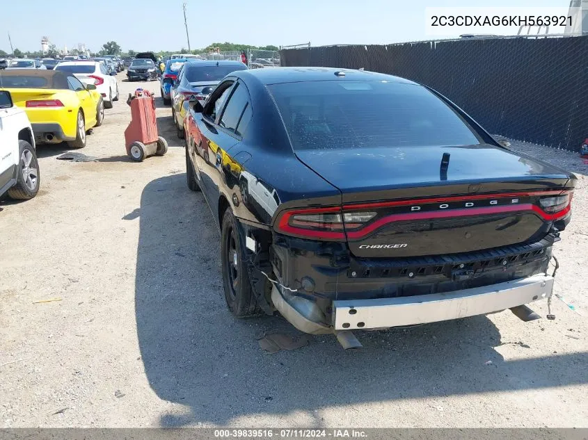 2C3CDXAG6KH563921 2019 Dodge Charger Police Rwd