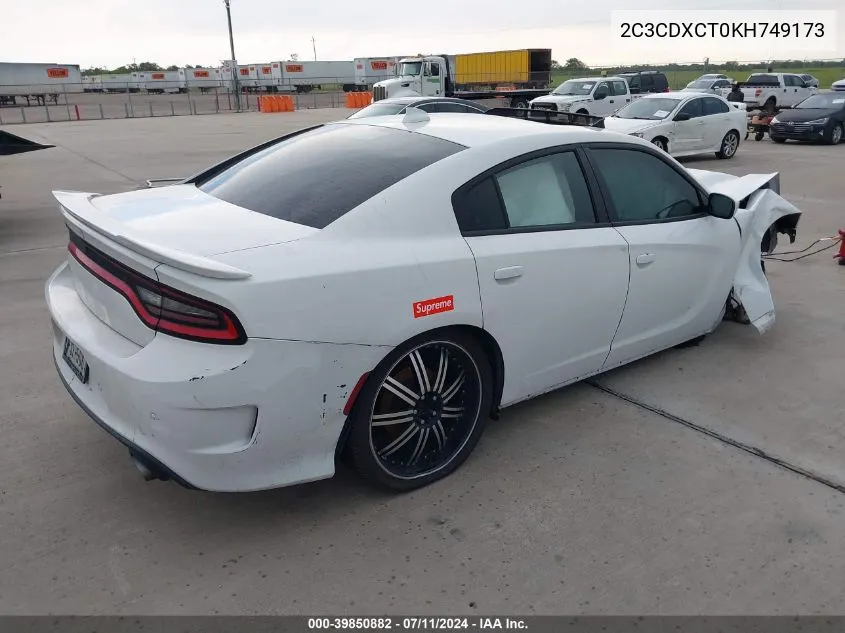 2C3CDXCT0KH749173 2019 Dodge Charger R/T Rwd