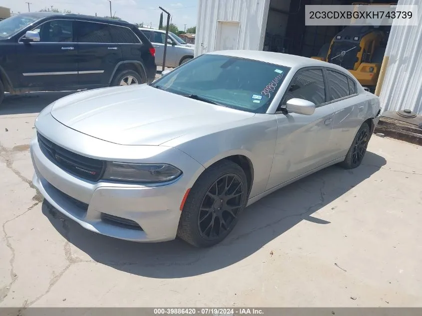 2C3CDXBGXKH743739 2019 Dodge Charger Sxt Rwd