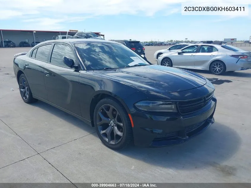 2C3CDXBG0KH603411 2019 Dodge Charger Sxt Rwd