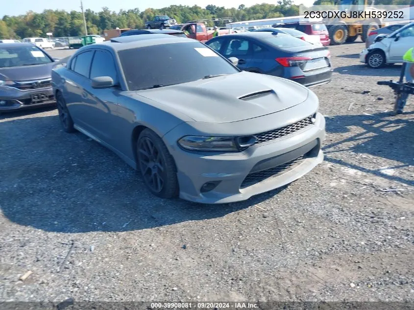 2019 Dodge Charger Scat Pack Rwd VIN: 2C3CDXGJ8KH539252 Lot: 39908081