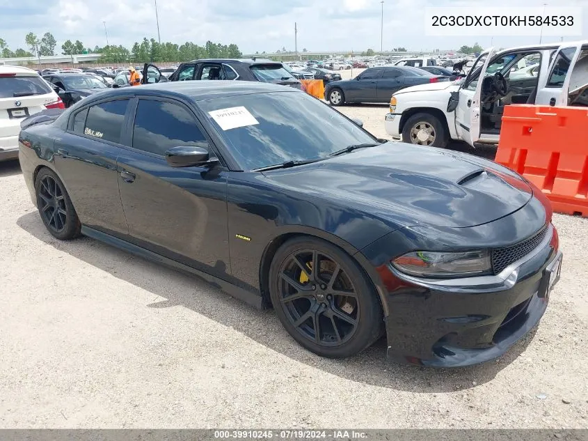 2019 Dodge Charger R/T Rwd VIN: 2C3CDXCT0KH584533 Lot: 39910245