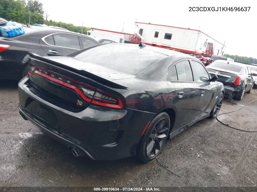 2019 Dodge Charger Scat Pack Rwd VIN: 2C3CDXGJ1KH696637 Lot: 39910634