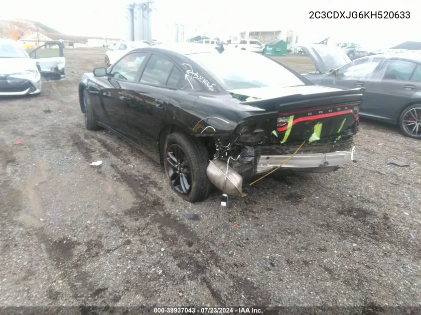 2C3CDXJG6KH520633 2019 Dodge Charger Sxt Awd