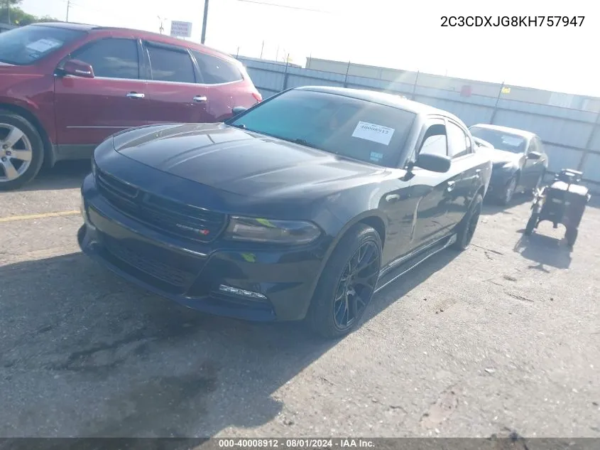 2C3CDXJG8KH757947 2019 Dodge Charger Sxt Awd