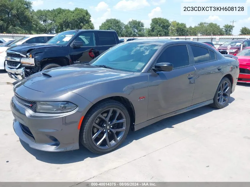 2C3CDXCT3KH608128 2019 Dodge Charger R/T Rwd