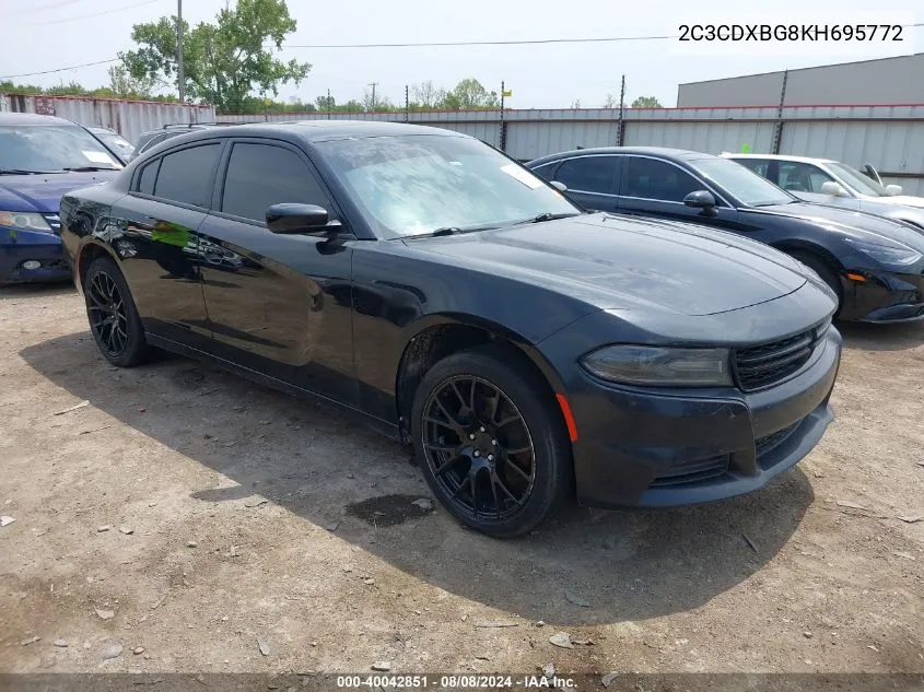 2C3CDXBG8KH695772 2019 Dodge Charger Sxt Rwd