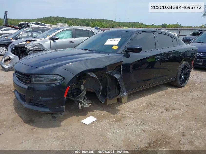 2C3CDXBG8KH695772 2019 Dodge Charger Sxt Rwd