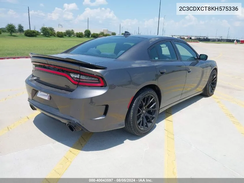 2019 Dodge Charger R/T Rwd VIN: 2C3CDXCT8KH575336 Lot: 40043597