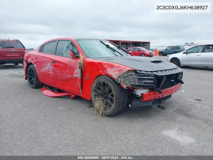 2019 Dodge Charger Scat Pack Rwd VIN: 2C3CDXGJ6KH638927 Lot: 40048680