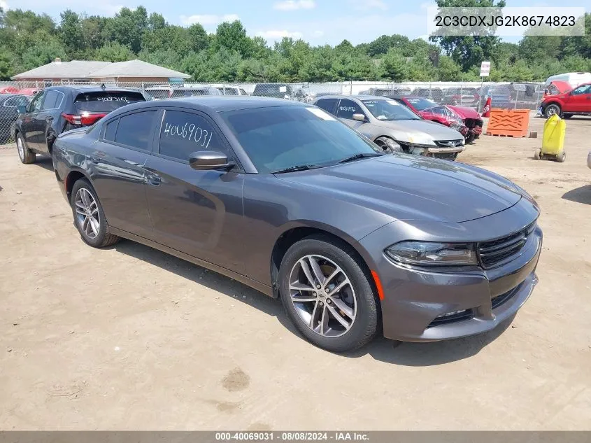 2019 Dodge Charger Sxt Awd VIN: 2C3CDXJG2K8674823 Lot: 40069031