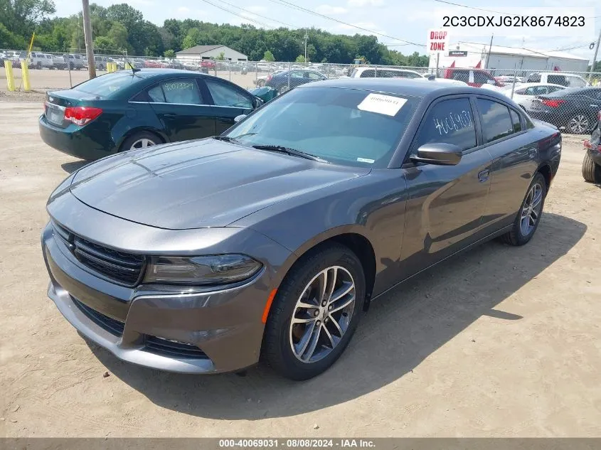 2019 Dodge Charger Sxt Awd VIN: 2C3CDXJG2K8674823 Lot: 40069031