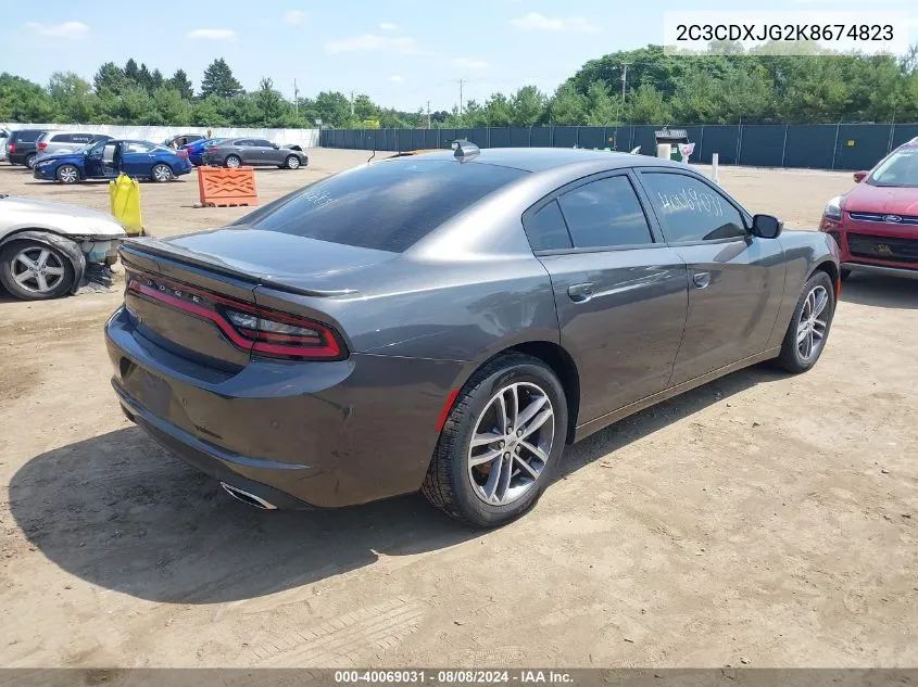 2019 Dodge Charger Sxt Awd VIN: 2C3CDXJG2K8674823 Lot: 40069031