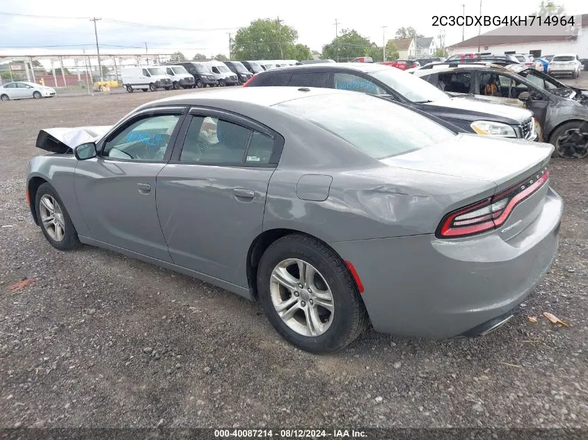 2C3CDXBG4KH714964 2019 Dodge Charger Sxt Rwd