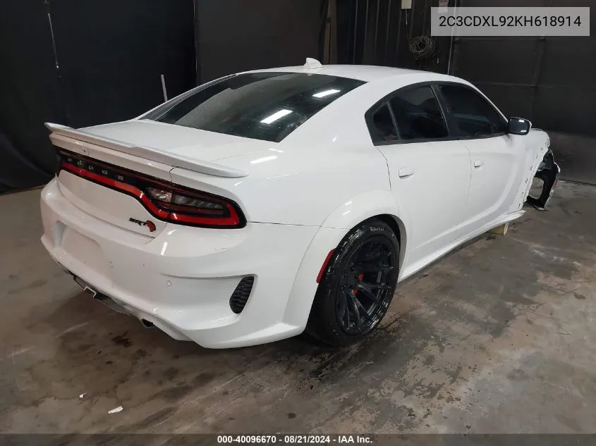 2C3CDXL92KH618914 2019 Dodge Charger Srt Hellcat Rwd