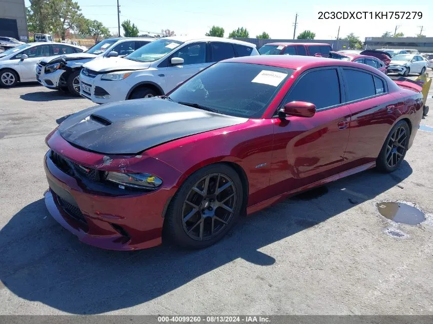 2C3CDXCT1KH757279 2019 Dodge Charger R/T Rwd