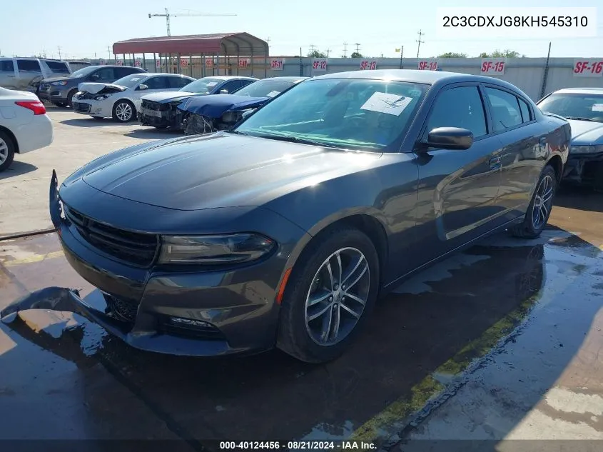 2019 Dodge Charger Sxt Awd VIN: 2C3CDXJG8KH545310 Lot: 40124456