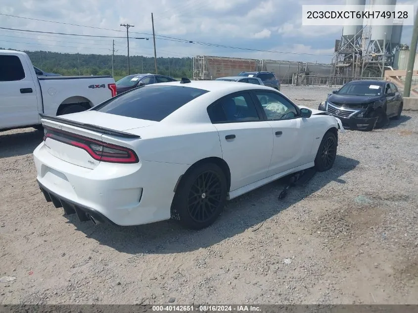 2C3CDXCT6KH749128 2019 Dodge Charger R/T Rwd