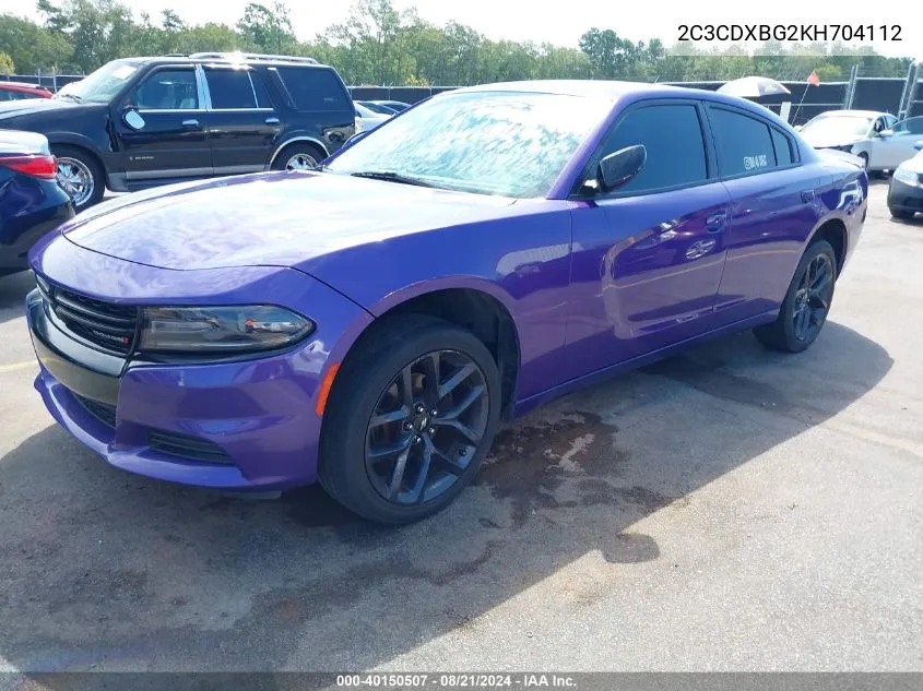 2C3CDXBG2KH704112 2019 Dodge Charger Sxt Rwd